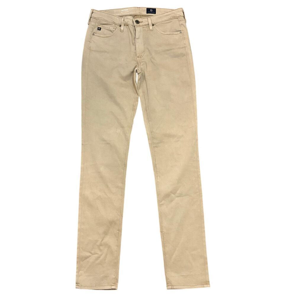 AG Adriano Goldschmied The Prima Mid Rise Cigarette Jeans Beige Tan Women’s 27R​